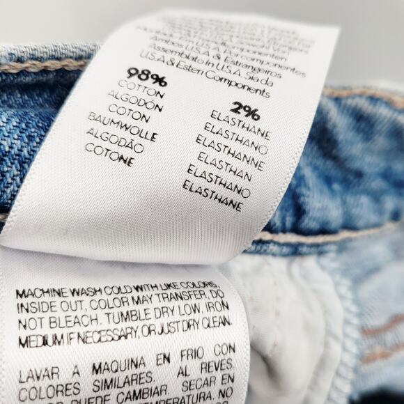 MOTHER SUPERIOR The Tomcat Ankle Blue Button Fly Jeans Women’s Sz 26 Made in USA - Picture 10 of 10